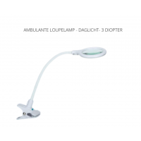 Appui-jambes + lampe loupe (ensemble complet pour pédicure ambulatoire) 